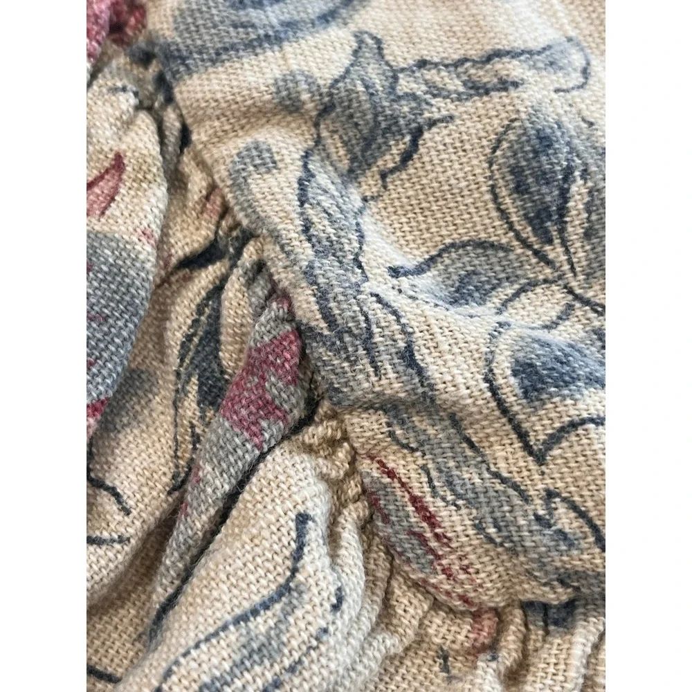 Ralph Lauren Provence Floral Ruffled Set Of 2 Standard Shams Linen Blend‎ VTG